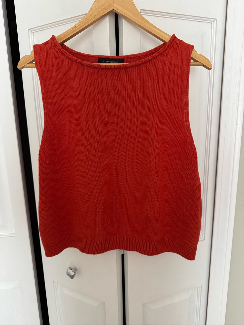 Banana Republic Deep Orange Knit Sleeveless Tank